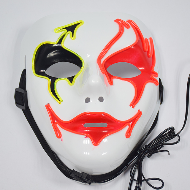 Halloween masquerade karneval rave Led light up neon El žična maska ​​za festivalske zabave kostum