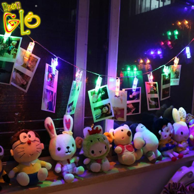 Waterproof Colored Battery Powered Operated Photo Clip Led String Light ໂດຍກົງຈາກປະເທດຈີນ
