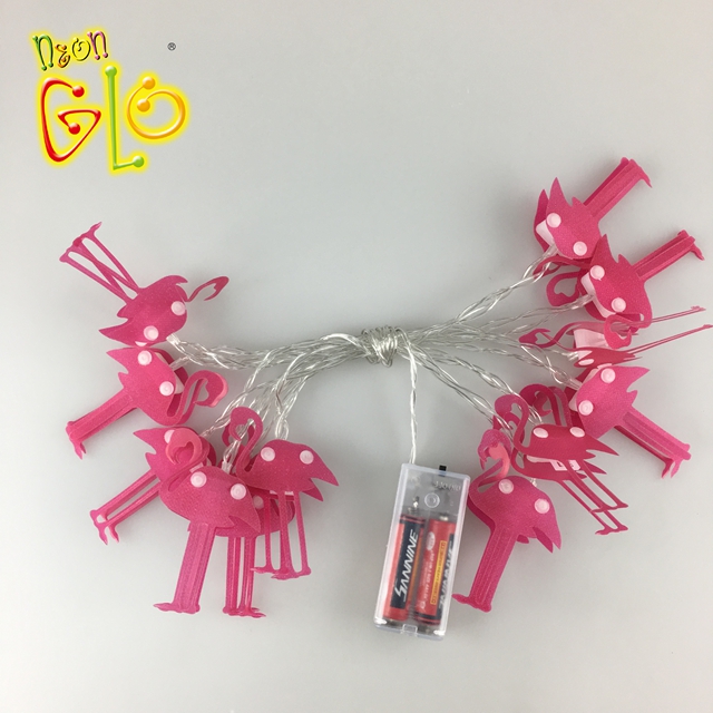 Pienk plastiek flamink battery string lig as flamingo partytjie versiering te koop