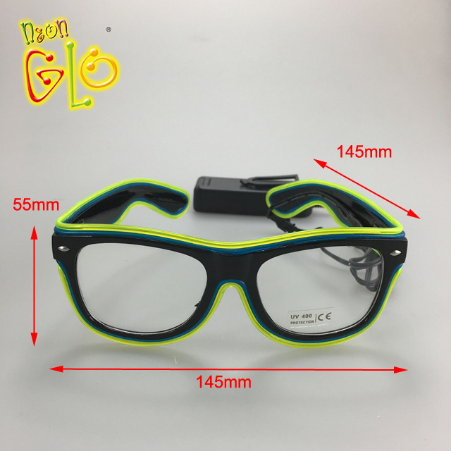 Nov izdelek Dvobarvna zvočno aktivirana očala EL Neon Party Light Up