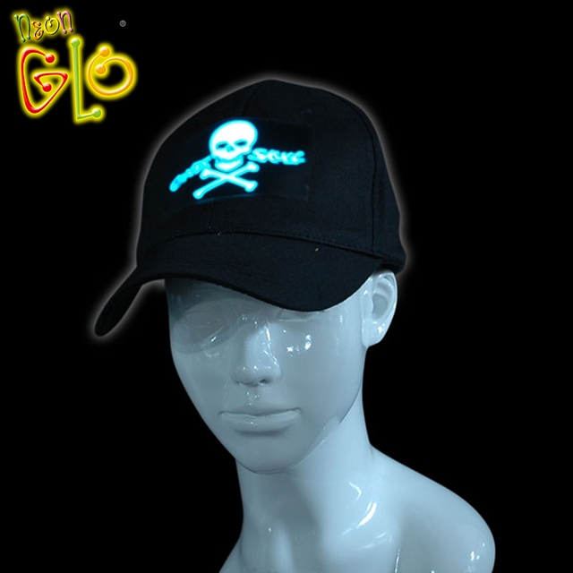 Iedegas optiskās šķiedras beisbola cepure ar pielāgotu logotipu