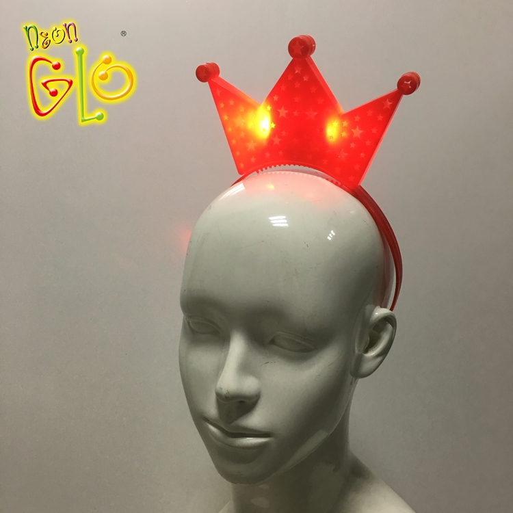 ብርሃን አፕ LED Crown Headband የልደት የጭንቅላት ማሰሪያ