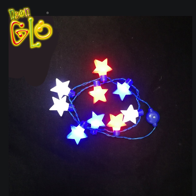 Gjerdan LED Blinking Star për 4 korrik