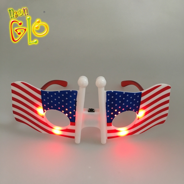 Ang Glow Party Supplies Barato nga Led Light Up Sunglasses para sa ika-4 sa Hulyo