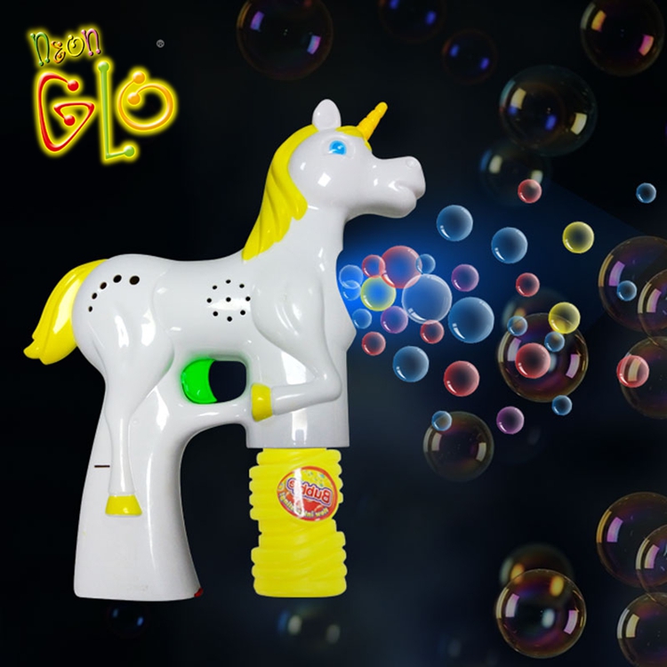 Pripomočki za zabavo Unicorn Igrača LED Bubble Gun