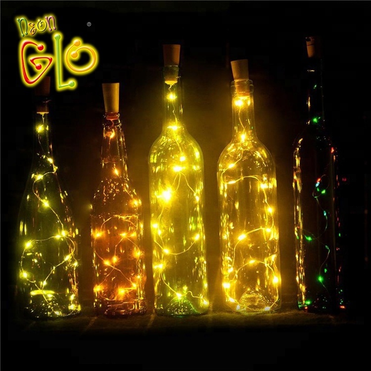Trang trí đám cưới Nguồn cung cấp tiệc LED Cork Wine Chai Light