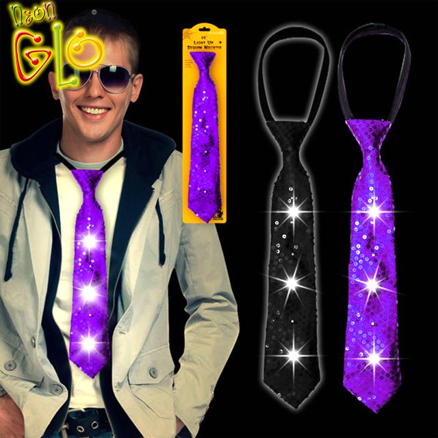 Poročne darila Kitajska barvita Led Party Glow kravata