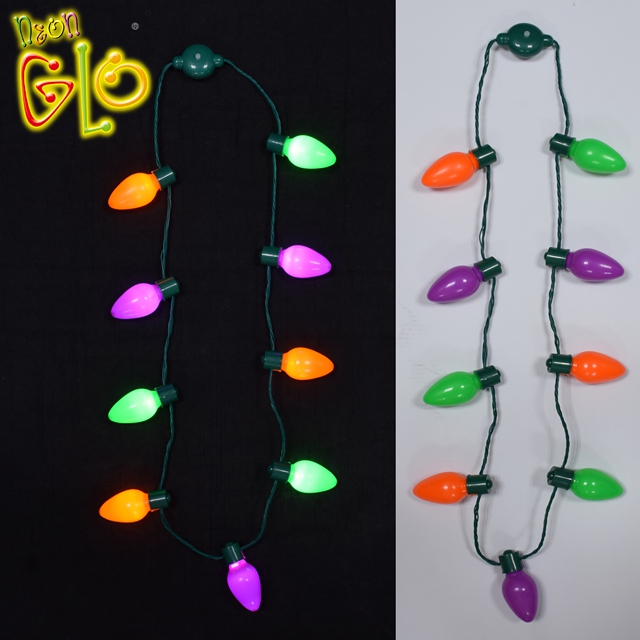 A professzionális dizájnparty a Halloween LED-es izzó nyakláncot részesíti előnyben