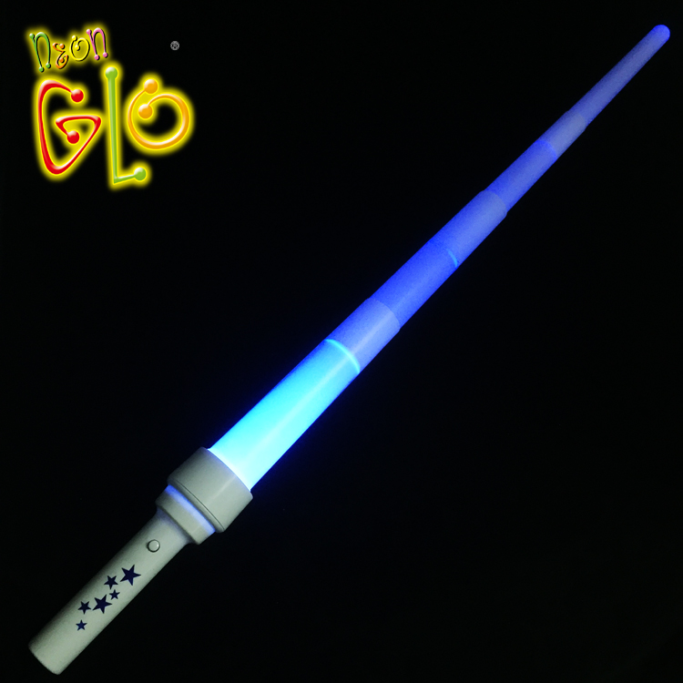 Glow Perlengkapan Pesta Mainan yang Dapat Diperluas Led Light Up Sword