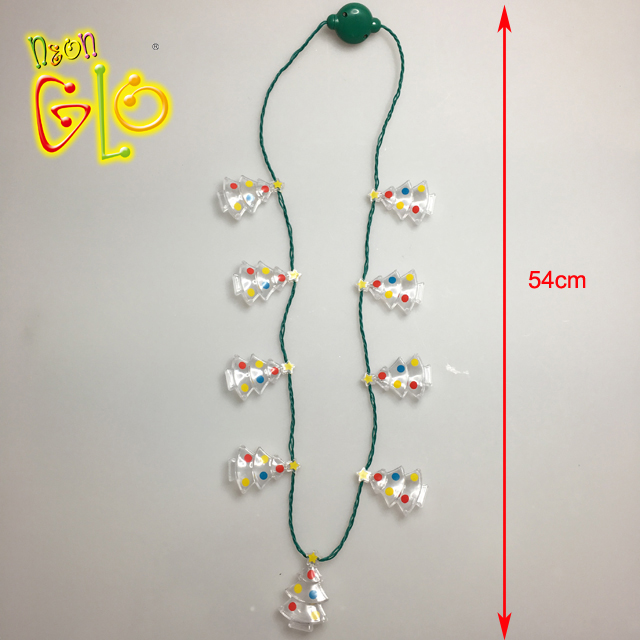 LED svetleča ogrlica z dizajnom božičnega drevesa