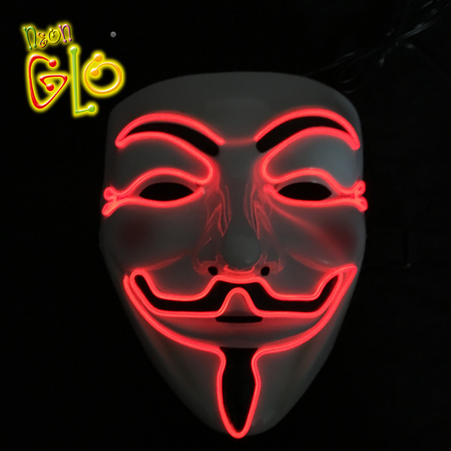 Fabrika toptan light up el maskesi aktif ışıklı parti led maskesi