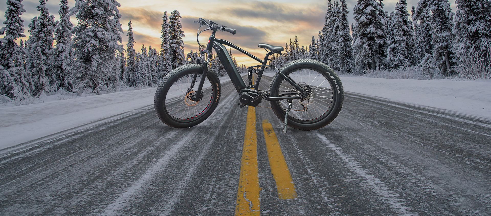 E-bicicletă de zăpadă