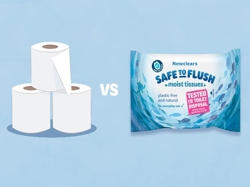 Flushable Wet Wipes VS Toilet Tissue