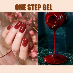 Professionel One step gel polish rød kollektion glat tekstur konkurrencedygtig pris god viskositet fuld cover til manicure nail art produkt
