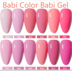 Harga profesional yang menguntungkan privated logo disesuaikan merek pink gel polish berbeda pink gel dari uv manicure factory