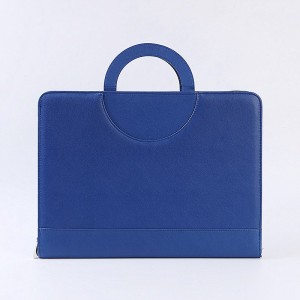 A4 Handbag Zippered Leather Portfolio Business Portfolio Folder Portfolio Mokotla