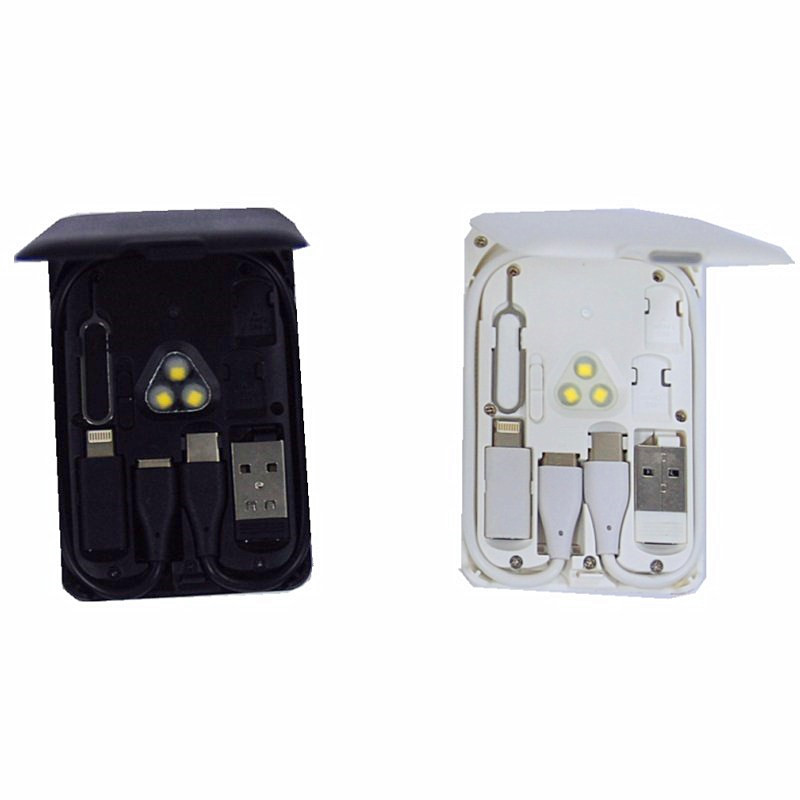 Multi-Type Charging Cable Smart Adapter Card Hloov Lub taub hau Portable Cia