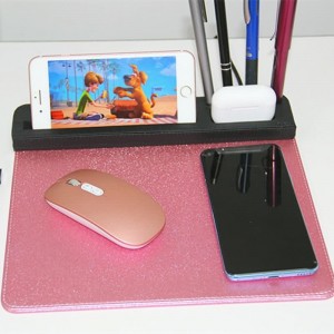 Magnetic Mouse Pad Pen Holder ឧបករណ៍សាកឥតខ្សែ បន្ទះកណ្តុរ