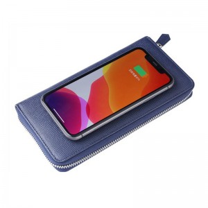 वायरलेस चार्जिंग मोबाईल पॉवर वॉलेट पॉवर बँक वॉलेट कार्ड बॅग
