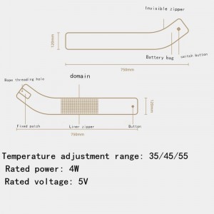 Bufanda de calefacción eléctrica Bufanda de calefacción recargable Logo personalizado Bufanda de calefacción USB