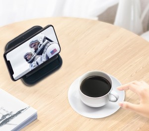 10W Slim Desain portabel tilepan Wireless gancang carjer & Holder telepon ngecas Gancang