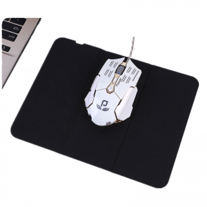 Коврик для мыши с беспроводной зарядкой из искусственной кожи Многофункциональный коврик для мыши Type C Gaming Mouse Pad
