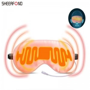 Máscara para os olhos com aquecimento elétrico USB Máscara de seda com aquecimento infravermelho Máscara para dormir com infravermelho distante
