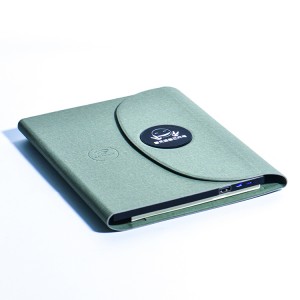 Power bank notebook business notebook yokhala ndi foni pu wireless charger notebook