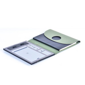 power bank notebook business notebook con supporto per telefono pu notebook con ricarica wireless