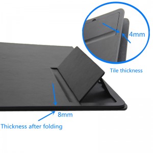 wireless Charging Mouse Pad PU Leather Foldable Mouse Pad non slip bottom, Multi-Functional Mouse Pad