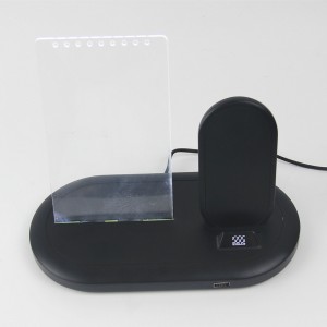 Wireless Charger ปฏิทินตั้งโต๊ะ Fast Wireless Charging Stand 2-in-1 Wireless Charging Station Dock