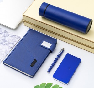 Hochwertiges Notebook-Geschenkset mit Stift, USB-Powerbank, Thermobecher, Multifunktions-Notebook, Business-Geschenkset
