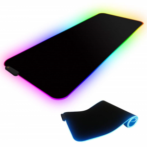Арнайы сымсыз зарядтағыш тінтуір төсеніштері Жарқырайтын үстел төсеніші үлкен пернетақта төсеніші сырғымайтын жарқыраған жарық диодты жастық RGB сымсыз тінтуір тақтасы