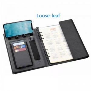 Wireless Charging Notebook Power Bank Notebook MultiFunctional Diary Book+USB Flash Disk