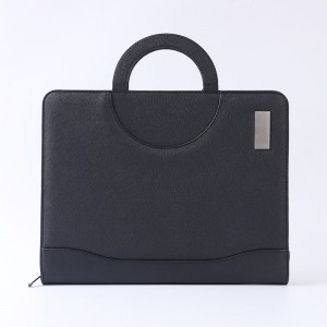 Çante lëkure Çanta portative për dokumente Zipper çantë biznesi për meshkuj Çanta me karikim luksoz për çantë