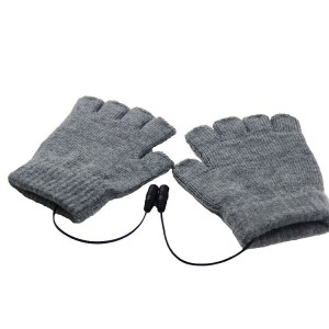 Съемные вязаные перчатки без пальцев с электрическим подогревом