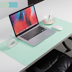 ແຜ່ນຮອງພື້ນ Mouse ທີ່ມີຄຸນນະພາບສູງ PU leather Desk Mat Custom large office desk Mat