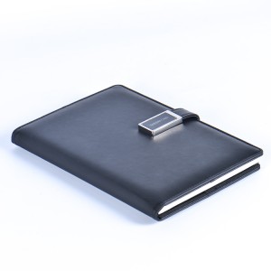 Caderno de logotipo personalizado capa de couro do plutônio caderno brilhante caderno de negócios