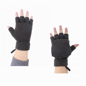 Mănuși fără degete de tricotat detașabile și încălzite electric