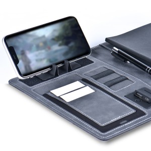 Ordinateur portable d'affaires a5 pu cuir ordinateur portable banque d'alimentation ordinateur portable logo personnalisé ordinateur portable