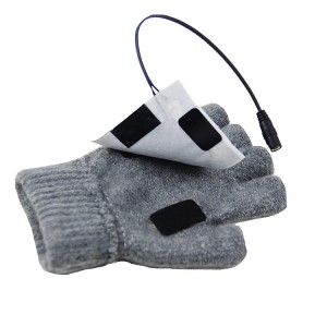 Mănuși fără degete de tricotat detașabile, încălzite electric, mănuși cu jumătate de deget