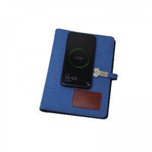 Шкіряний блокнот із щоденником A5 з Power Bank і USB-флеш-накопичувачем Блокнот із бездротовою зарядкою