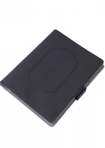 Caderno de carga sen fíos creativo con logotipo LED Caderno de coiro Caderno de negocios