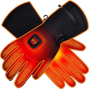 سياري جي ريچارج قابل حفاظت گرم ڪم ڪندڙ دستانا عورتن جي بجليءَ جي گرم ٿيل دستانو ڪارو پنروڪ دستانا