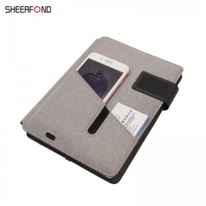 A5 Leather Wireless Charging Notebook multifunctional diary notebook