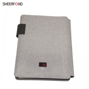 A5 Leather Wireless Charging Notebook multyfunksjoneel diary notebook