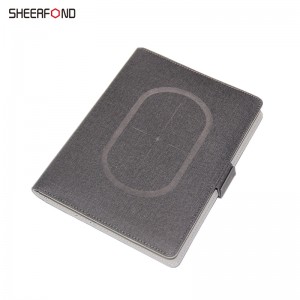 Multifunksjoneel Wireless Charging Notebook PU leather Notebook