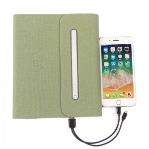 multifunctional charging notebook a5 notebook with power bank pu notebook organizer