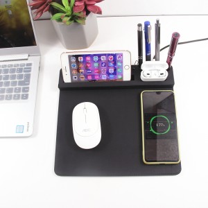 Magnetic Mouse Pad Phone Holder Wireless Charging Mouse Pad Pen Holder Multi-Functional Mouse Pad