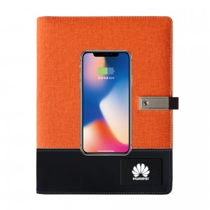 Hadiah bisnis Notebook multifungsi 3 in 1 wireless charger power bank U disk Wireless Charging Notebook